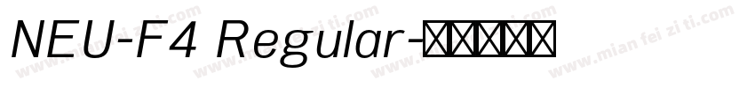 NEU-F4 Regular字体转换